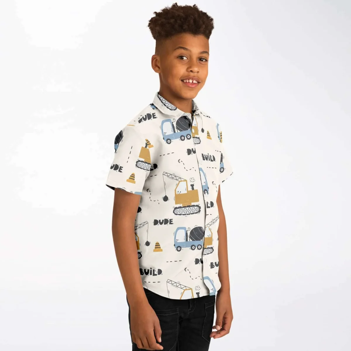 Chemise Garçon À Camion Pelleteuse Originale Manches Courtes – Image 9